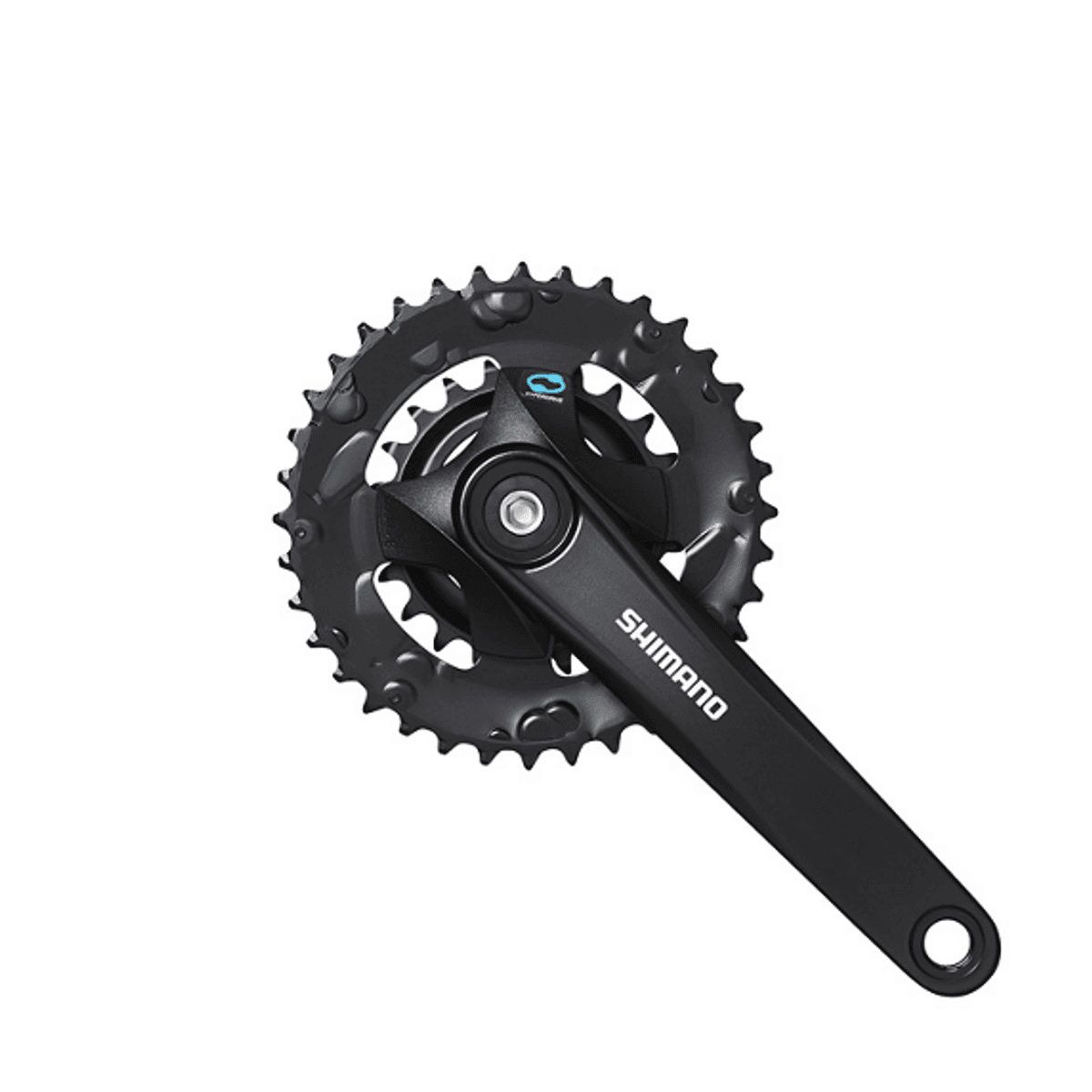 SHIMANO Kranksett FC-M315-B2 Square 8/7-delt 175,0 mm 36–22T Svart For enhetskranklager Uten CG